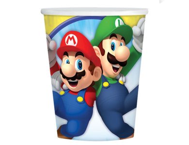 Ποτήρια χάρτινα Super Mario / 8τεμ