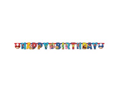 Γιρλάντα γράμματα Happy Birthday Super Mario