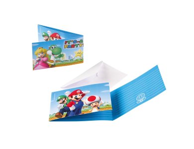 Προσκλήσεις με Φακέλους Super Mario / 8 τεμ