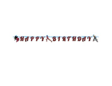 Γιρλάντα γράμματα Happy Birthday Miraculous LadyBug