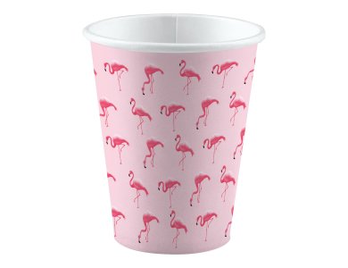 Ποτήρια χάρτινα 250ml Flamingo /8 τεμ