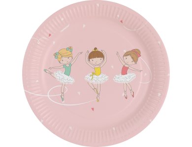 Πιάτα χάρτινα γλυκού 18εκ Little Dancer /8 τεμ
