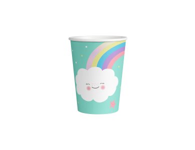 Ποτήρια 250ml Rainbow & Cloud 8τεμ.