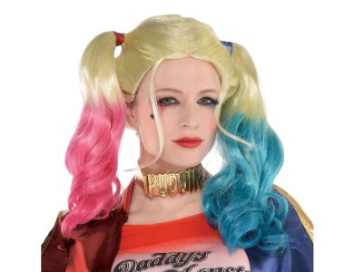 Αποκριάτικο Αξεσουάρ Περούκα Harley Quinn Suicide Squad