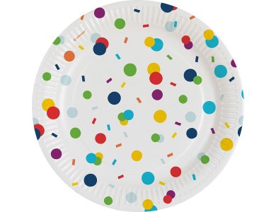Πιάτα χάρτινα Φαγητού 17.7εκ Confetti Birthday /8 τεμ