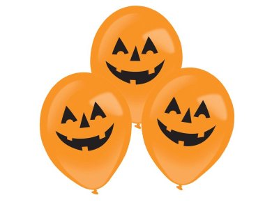 Μπαλόνια λάτεξ 11" LED Halloween Κολοκύθι / 4 τεμ