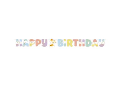 Γιρλάντα γράμματα Πρώτα Γενέθλια Rainbow 180 εκ x 15 εκ