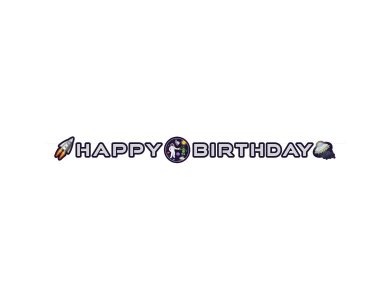 Γιρλάντα Γράμματα Happy Birthday Space Party 192 x 12 εκ - Διάστημα