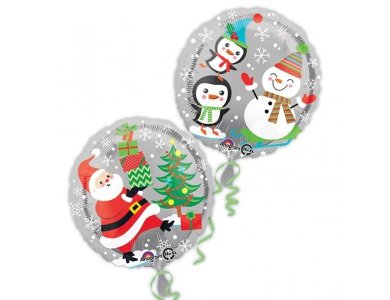 Μπαλόνι Foil 17" Santa Snowman & Penguins