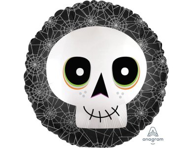 Μπαλόνι Φοιλ 17" Satin Infused Halloween Skull / 43εκ