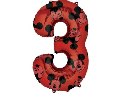 Μπαλόνι Φοιλ 26" Νούμερο "3" Mickey Mouse Forever