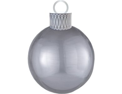 Μπαλόνι Φοιλ Orbz XL Ornament Silver ασημί / 38εκ x 50εκ - Χριστουγεννιάτικη μπάλα
