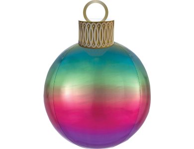 Μπαλόνι Φοιλ Orbz XL Ornament Ombre Rainbow / 38εκ x 50εκ - Χριστουγεννιάτικη μπάλα