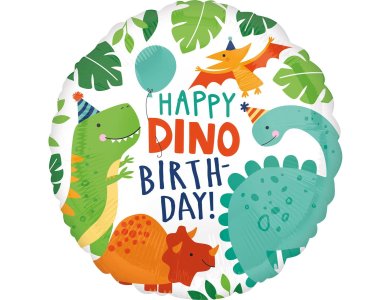 Μπαλόνι Φοιλ 17" Happy Dino Birthday / 45 εκ