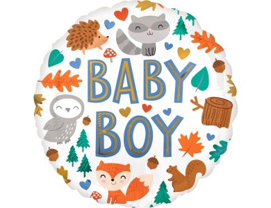 Μπαλόνι Φοιλ 17" Baby Boy Woodland Fun / 43 εκ