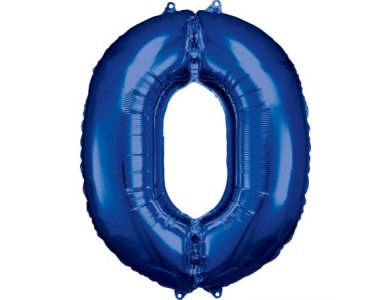 Μπαλόνι Φοιλ Σχήμα Μπλε Νούμερο "0"