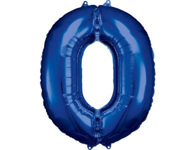 Μπαλόνι Φοιλ Σχήμα Μπλε Νούμερο "0"