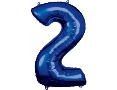 Μπαλόνι Φοιλ Σχήμα Μπλε Νούμερο "2"