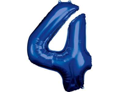 Μπαλόνι Φοιλ Σχήμα Μπλε Νούμερο "4"