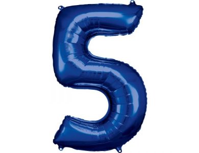 Μπαλόνι Φοιλ Σχήμα Μπλε Νούμερο "5"