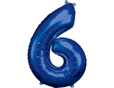 Μπαλόνι Φοιλ Σχήμα Μπλε Νούμερο "6"