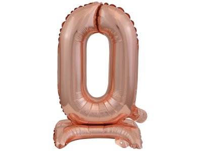 Μπαλόνι Φοιλ Μίνι με βάση Νούμερο "0" Ροζ Χρυσό
