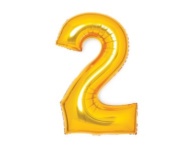 Μπαλόνι Φοιλ Σχήμα Χρυσό 26" Νούμερο "2"