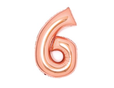 Φοιλ Σχήμα Ροζ Χρυσό 26" Νούμερο "6"