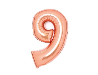 Φοιλ Σχήμα Ροζ Χρυσό 26" Νούμερο "9"