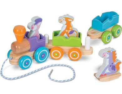 Melissa & Doug - Συρόμενο Τρένο με Ζώα