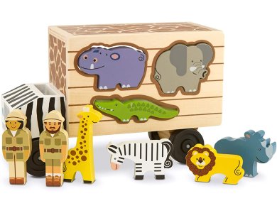 Melissa & Doug - Φορτηγό με Σχήματα Ζώα της Ζούγκλας