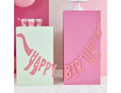 Γιρλάντα Γράμματα Pink Happy Birthday Dinosaur / 137 εκ