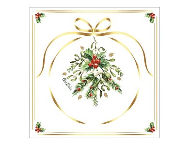 Χαρτοπετσέτες φαγητού 33εκ Merry Gold Christmas / 16 τεμ
