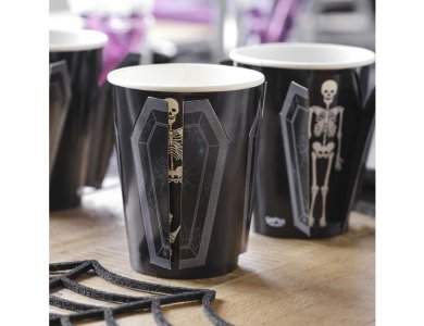 Ποτήρια Pop Out Σκελετός σε Φέρετρο Halloween