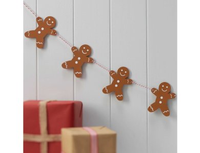 Γιρλάντα ξύλινη Gingerbread Man / Christmas