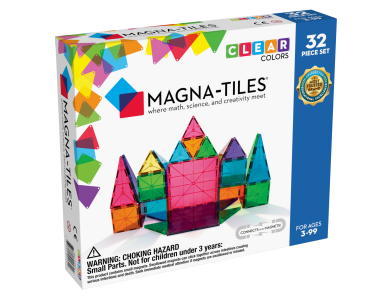 Magna-Tiles Μαγνητικό Παιχνίδι 32 κομματιών Clear Colors
