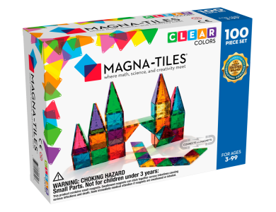 Magna-Tiles Μαγνητικό Παιχνίδι 100 κομματιών Clear Colors