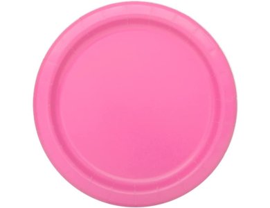 Πιάτα Χάρτινα Γλυκού Hot Pink Ροζ 18εκ / 8 τεμ