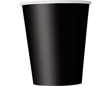 Ποτήρια Χάρτινα 266ml Μαύρο /8 τεμ