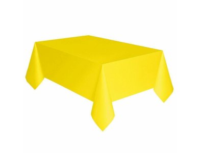 Τραπεζομάντηλο Πλαστικό Κίτρινο Neon Yellow / 137 x 274 εκ