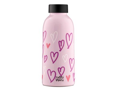Mama Wata. Ανοξείδωτο μπουκάλι - θερμός Hearts (470ml)