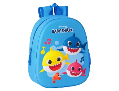 Safta: Tσάντα σχολική 3D Baby Shark